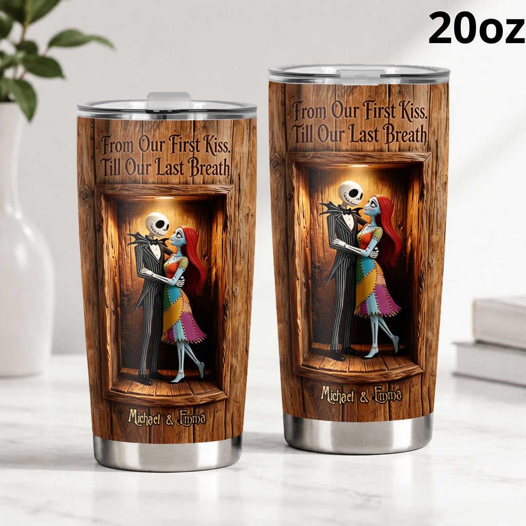 Personalized Nightmare Tumbler From Our First Kiss Gift for Couples Tumbler GradoCreations