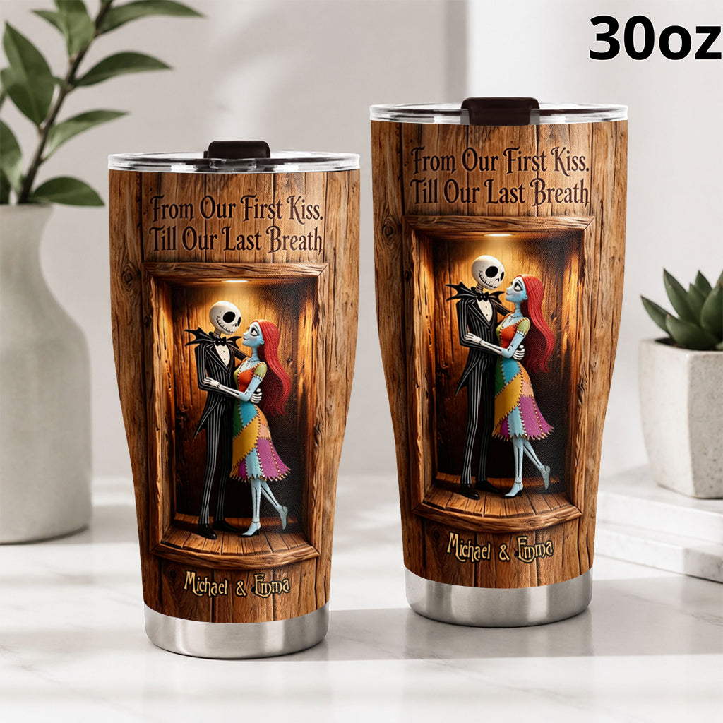 Personalized Nightmare Tumbler From Our First Kiss Gift for Couples Tumbler GradoCreations