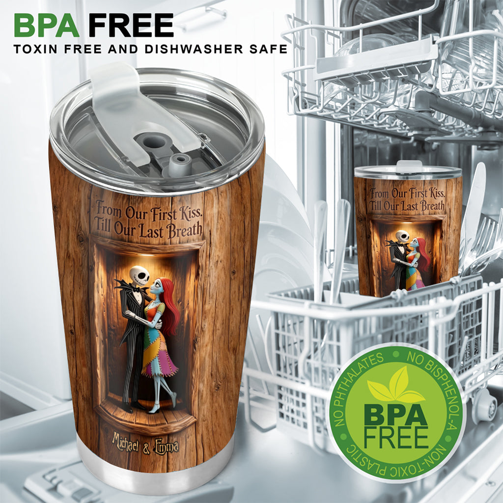 Personalized Nightmare Tumbler From Our First Kiss Gift for Couples Tumbler GradoCreations