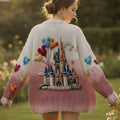 Personalized Disney Castle Cardigan Sweater for Women Cardigan Sweater GradoCreations