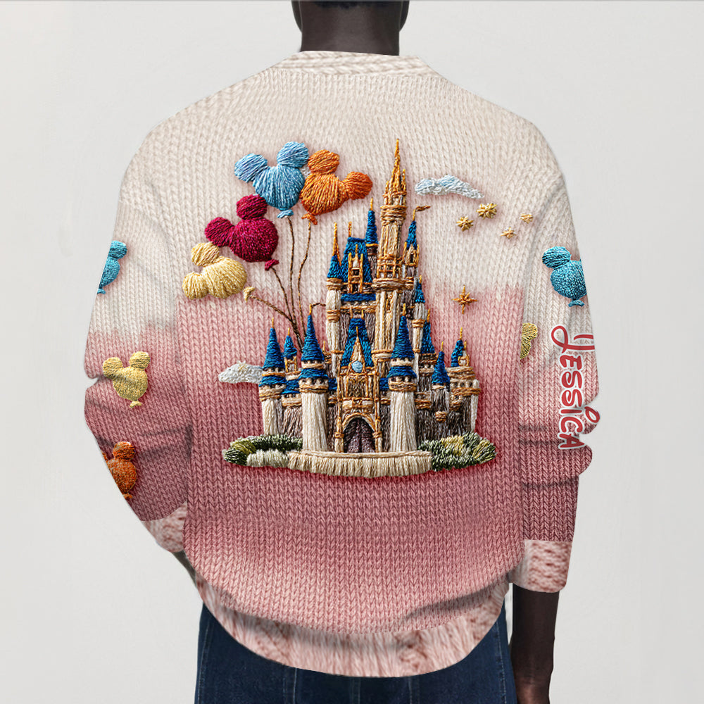 Personalized Disney Castle Cardigan Sweater for Women Cardigan Sweater GradoCreations
