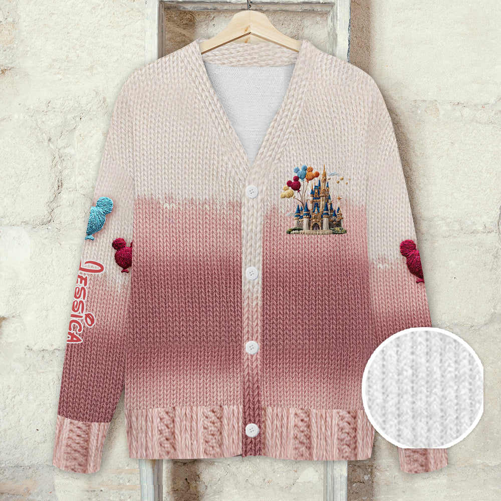 Personalized Disney Castle Cardigan Sweater for Women Cardigan Sweater GradoCreations