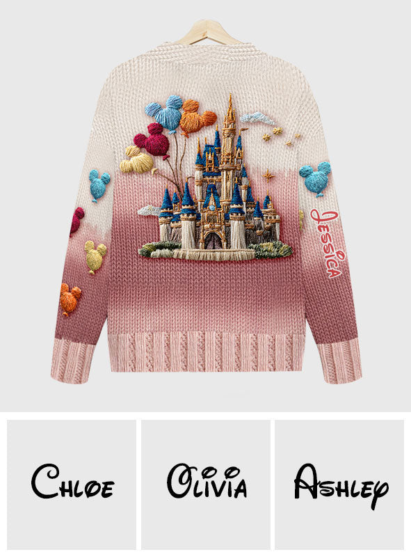 Personalized Disney Castle Cardigan Sweater for Women Cardigan Sweater GradoCreations