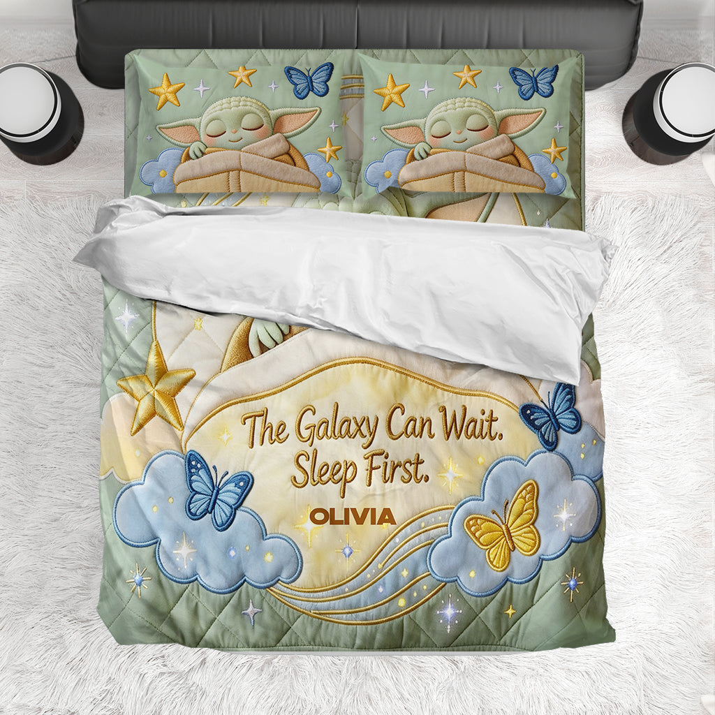 Personalized Baby Yoda Bedding Set Custom Name Gift for Kids Bedding Set GradoCreations