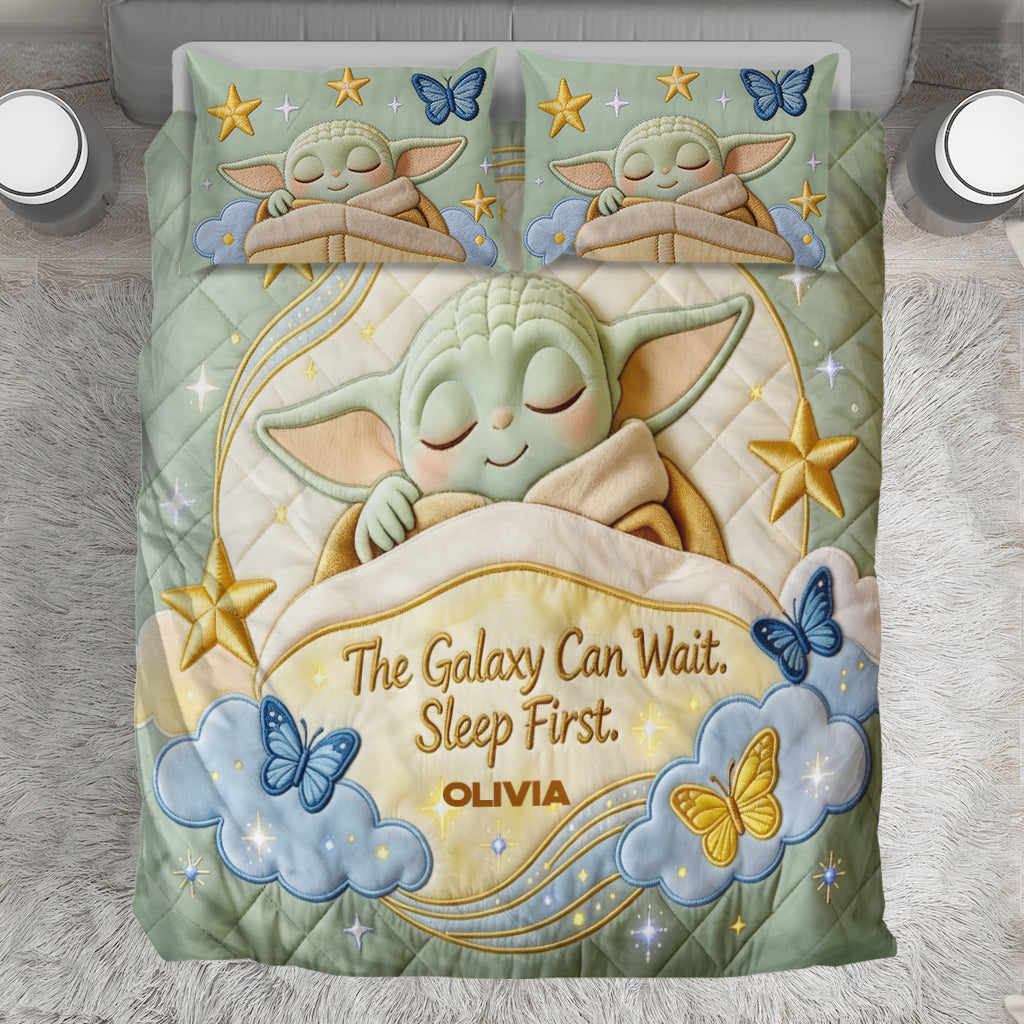 Personalized Baby Yoda Bedding Set Custom Name Gift for Kids Bedding Set GradoCreations