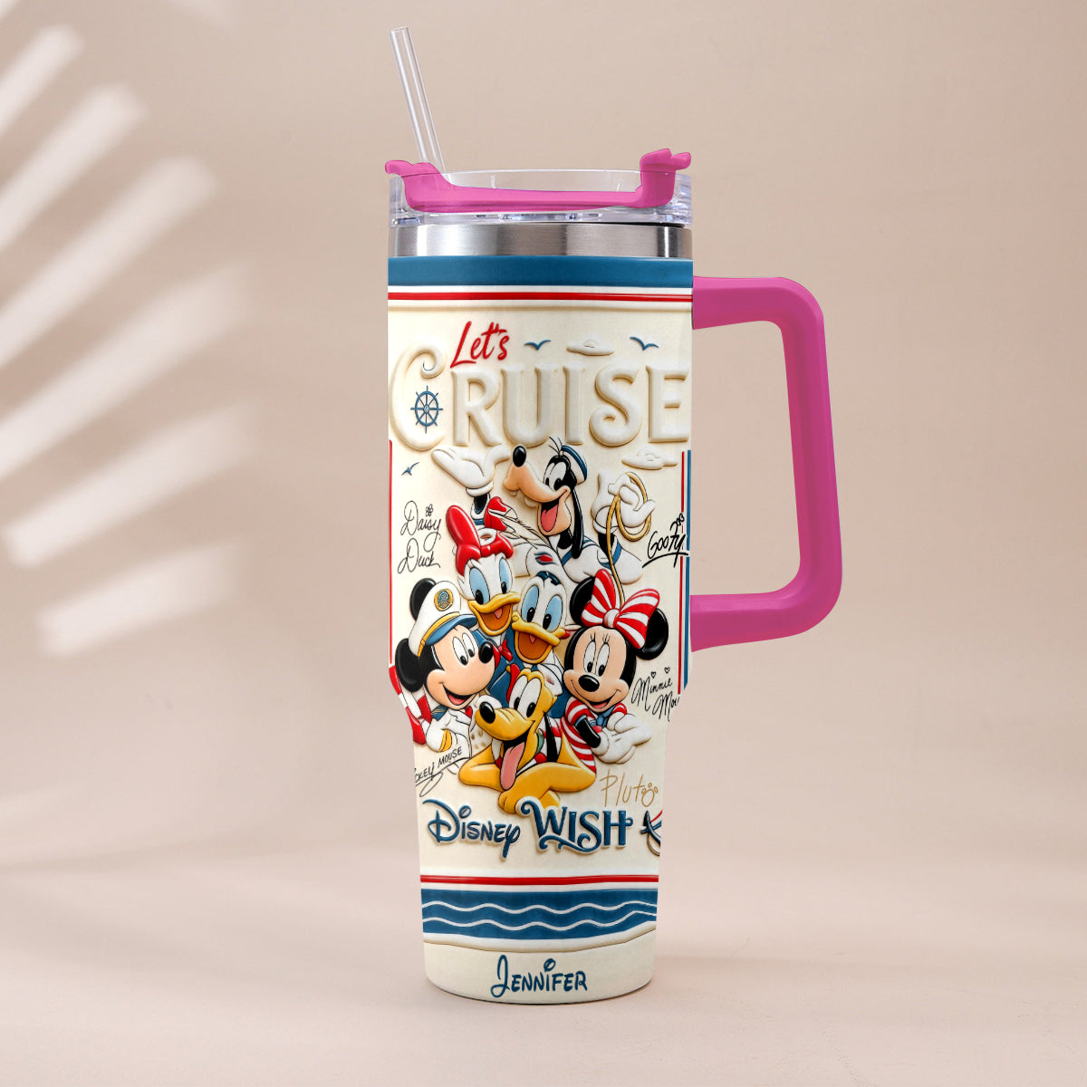 Personalized Disney Cruise Handle Tumbler With Box Custom Gift for Family Handle Tumbler With Box GradoCreations