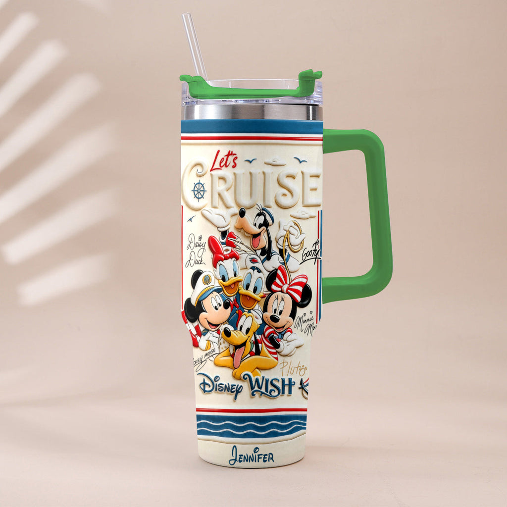 Personalized Disney Cruise Handle Tumbler With Box Custom Gift for Family Handle Tumbler With Box GradoCreations