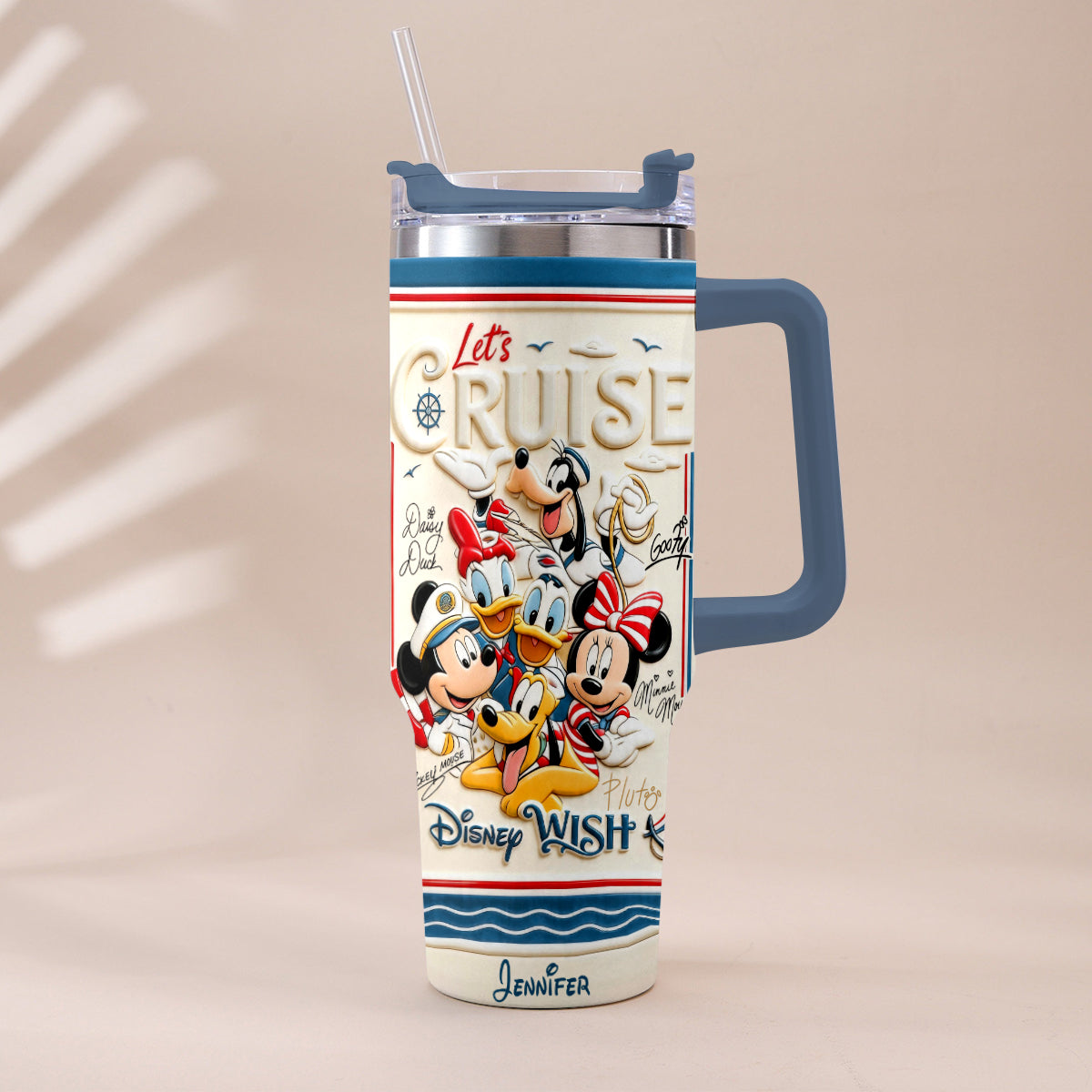 Personalized Disney Cruise Handle Tumbler With Box Custom Gift for Family Handle Tumbler With Box GradoCreations