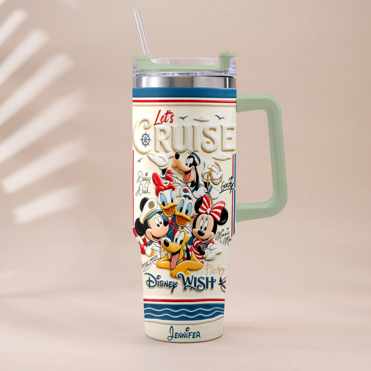 Personalized Disney Cruise Handle Tumbler With Box Custom Gift for Family Handle Tumbler With Box GradoCreations