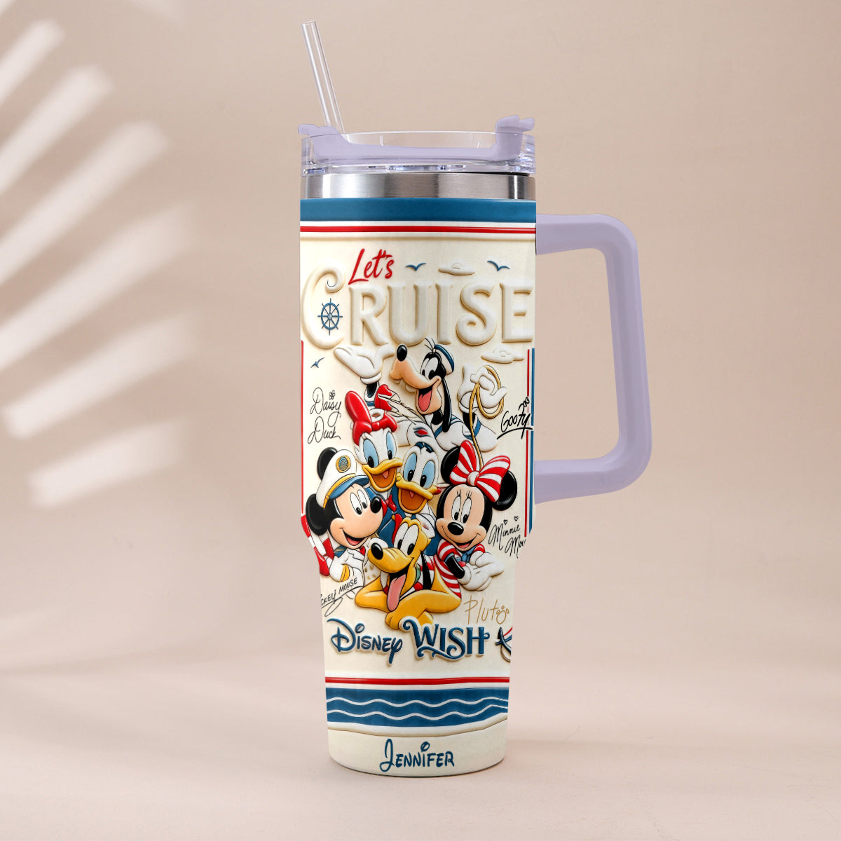 Personalized Disney Cruise Handle Tumbler With Box Custom Gift for Family Handle Tumbler With Box GradoCreations
