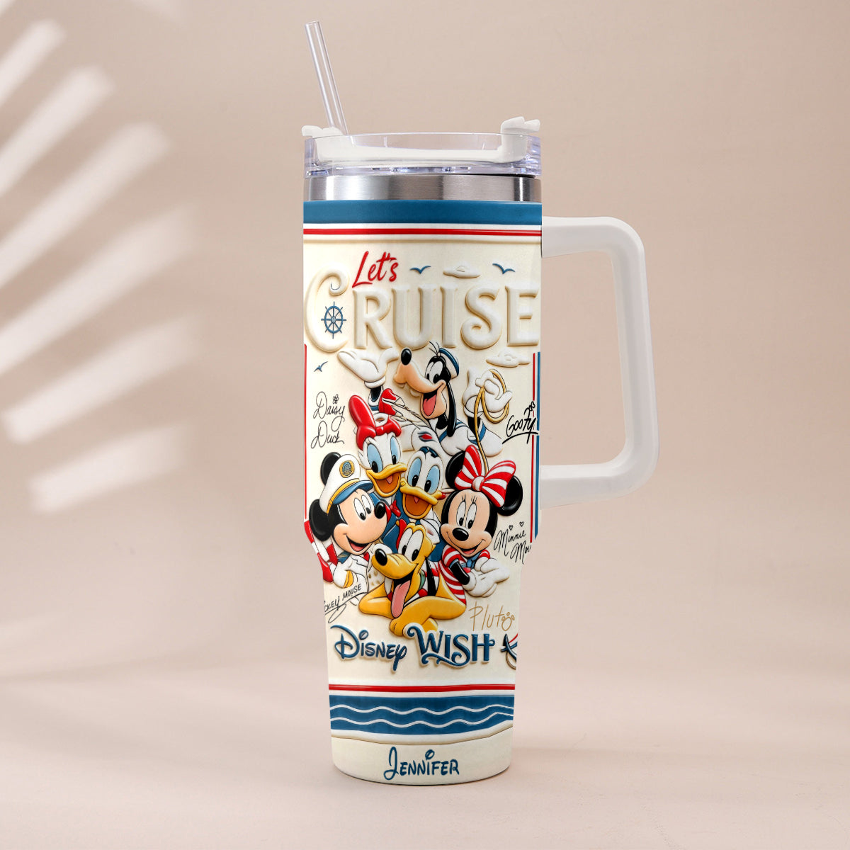 Personalized Disney Cruise Handle Tumbler With Box Custom Gift for Family Handle Tumbler With Box GradoCreations