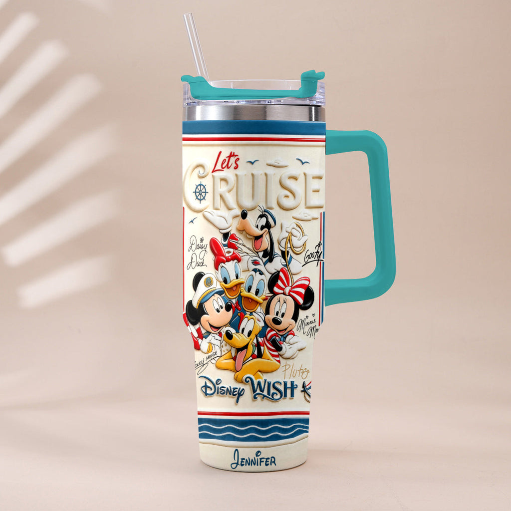 Personalized Disney Cruise Handle Tumbler With Box Custom Gift for Family Handle Tumbler With Box GradoCreations