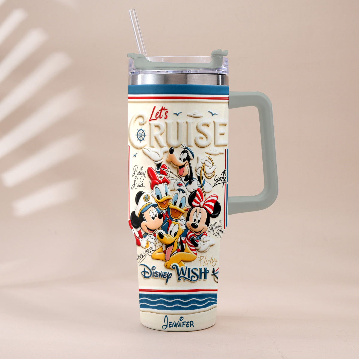 Personalized Disney Cruise Handle Tumbler With Box Custom Gift for Family Handle Tumbler With Box GradoCreations