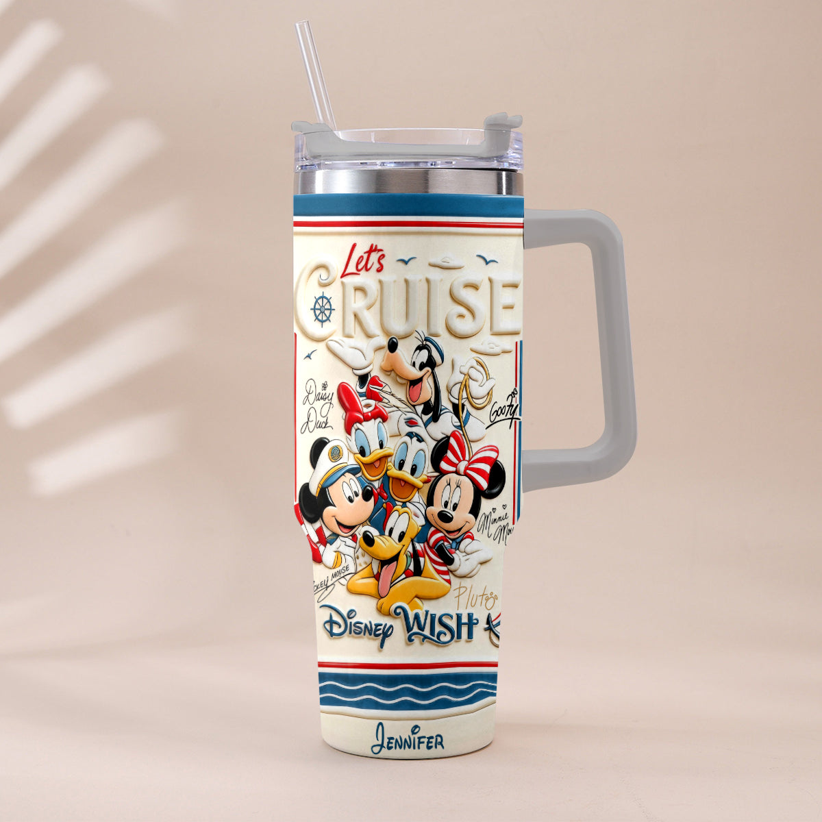 Personalized Disney Cruise Handle Tumbler With Box Custom Gift for Family Handle Tumbler With Box GradoCreations