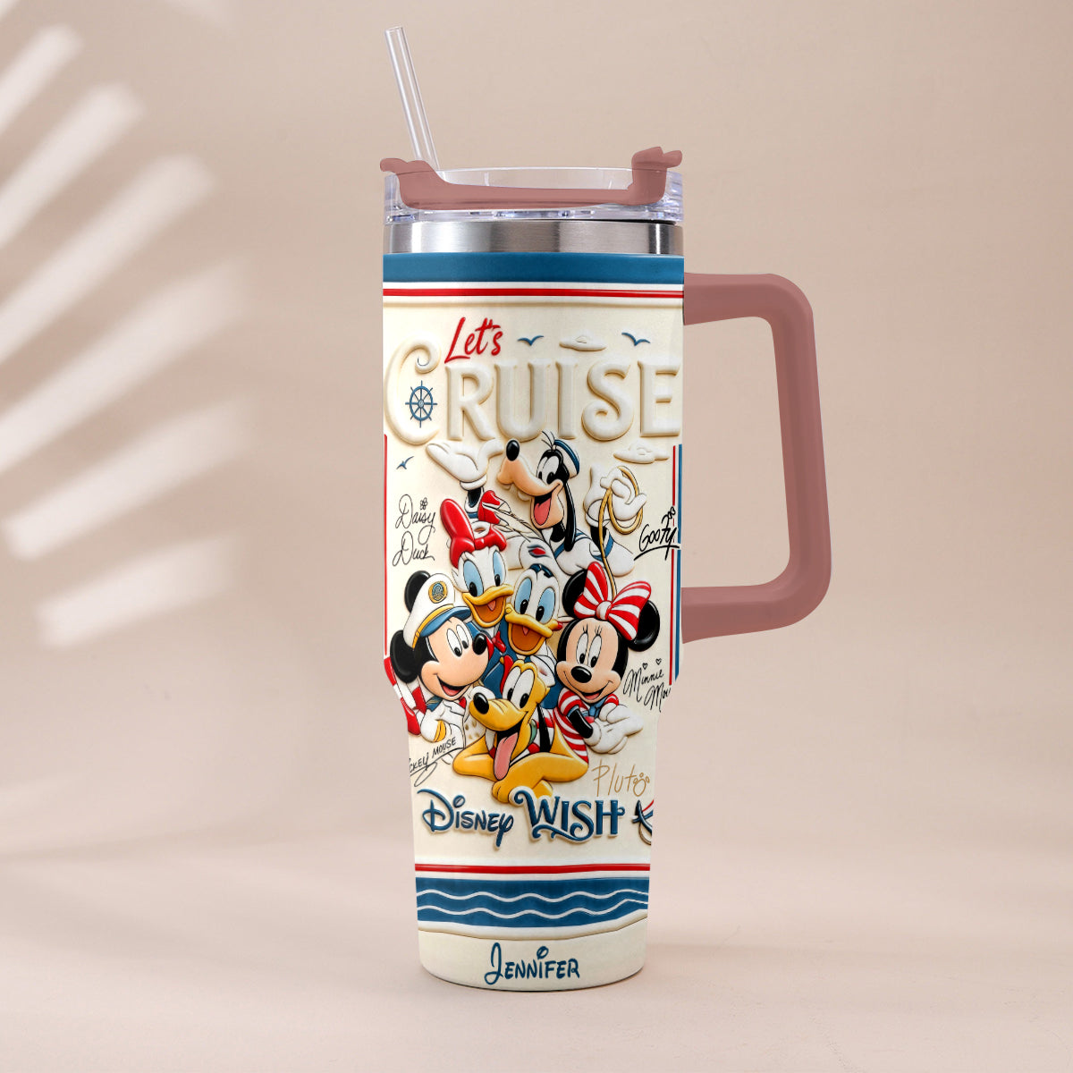 Personalized Disney Cruise Handle Tumbler With Box Custom Gift for Family Handle Tumbler With Box GradoCreations