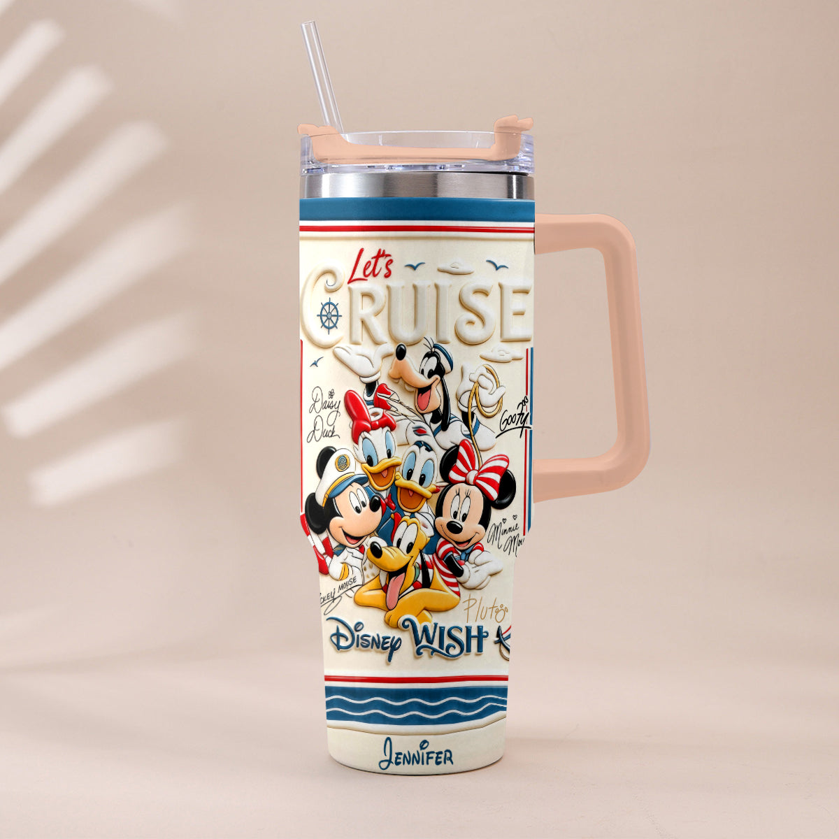 Personalized Disney Cruise Handle Tumbler With Box Custom Gift for Family Handle Tumbler With Box GradoCreations