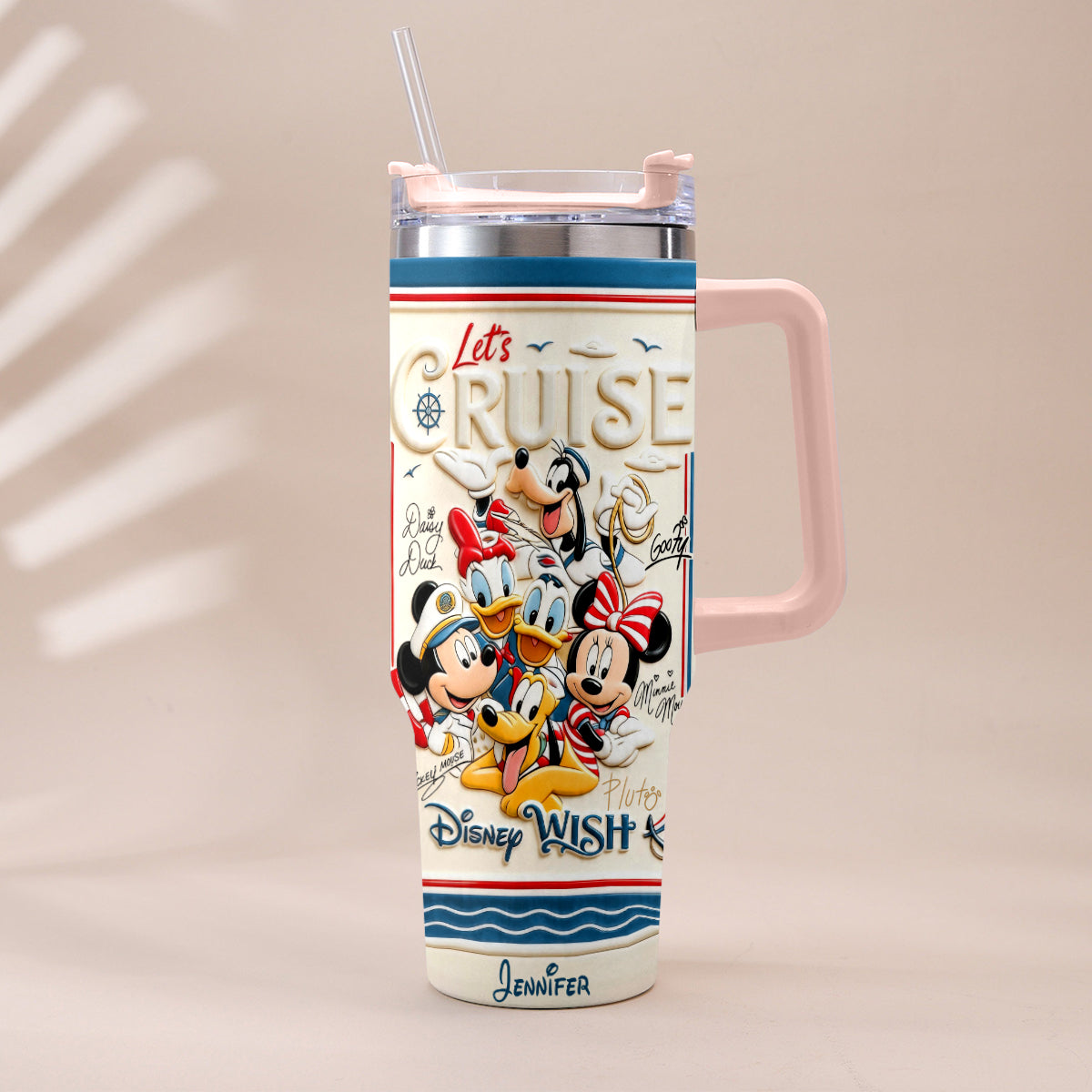 Personalized Disney Cruise Handle Tumbler With Box Custom Gift for Family Handle Tumbler With Box GradoCreations