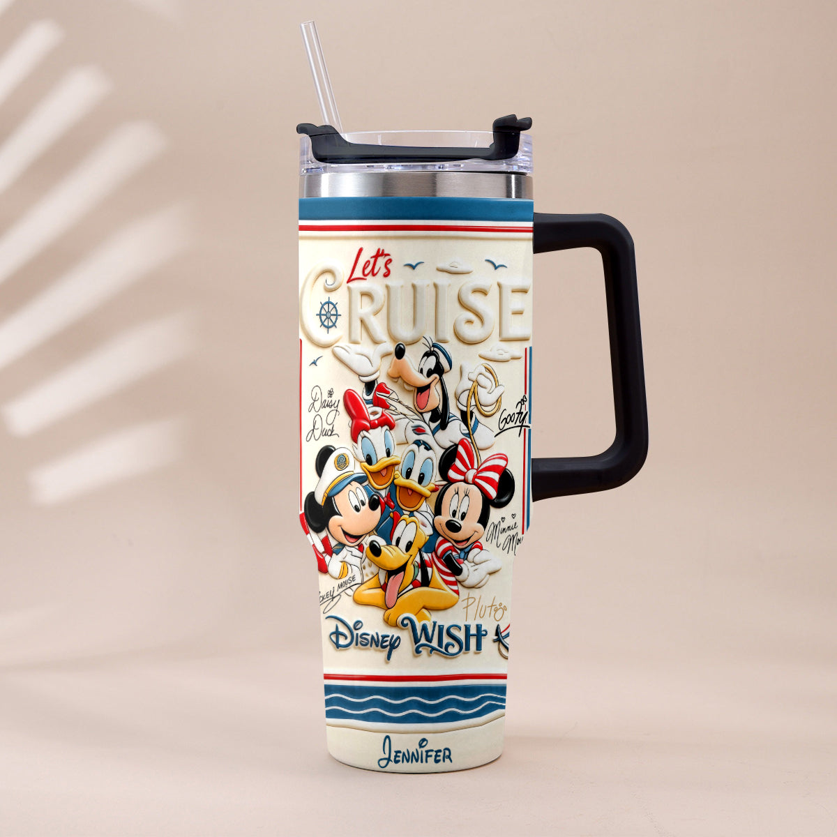 Personalized Disney Cruise Handle Tumbler With Box Custom Gift for Family Handle Tumbler With Box GradoCreations