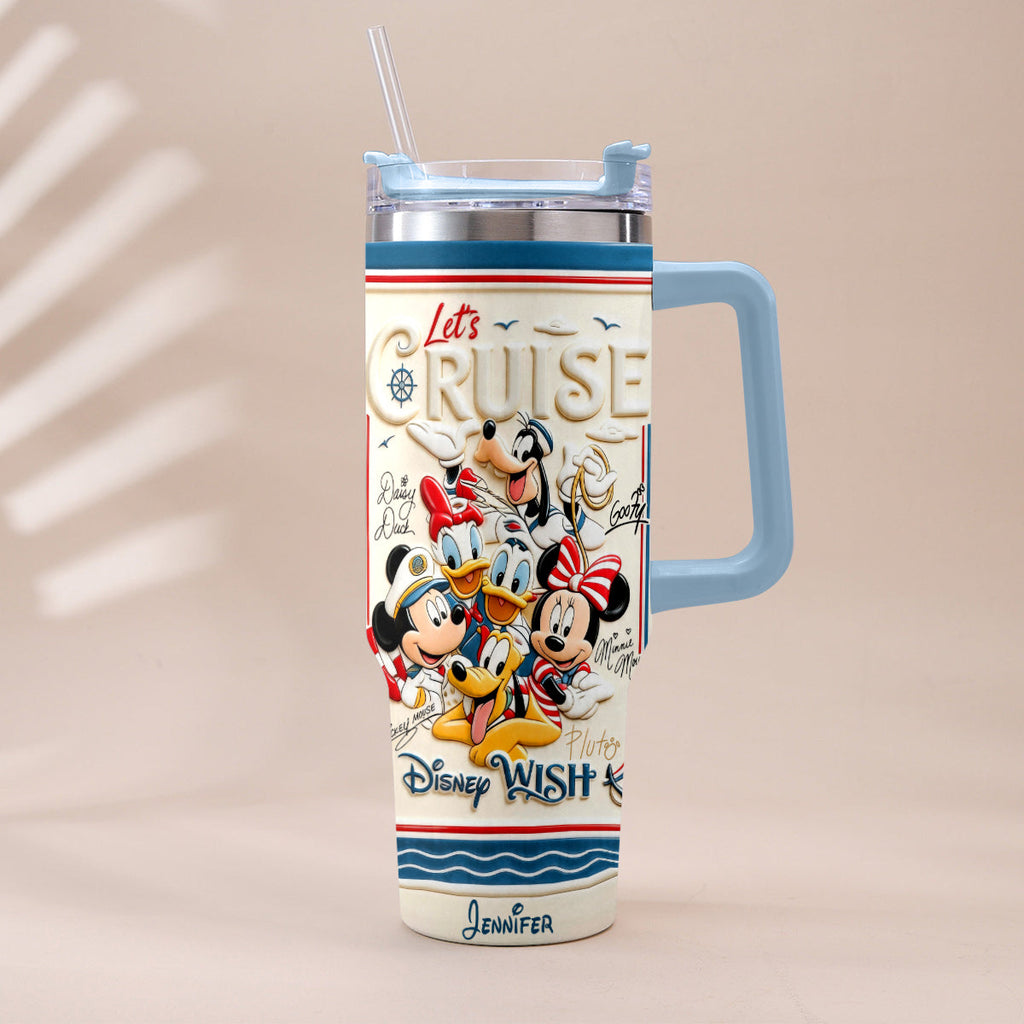 Personalized Disney Cruise Handle Tumbler With Box Custom Gift for Family Handle Tumbler With Box GradoCreations