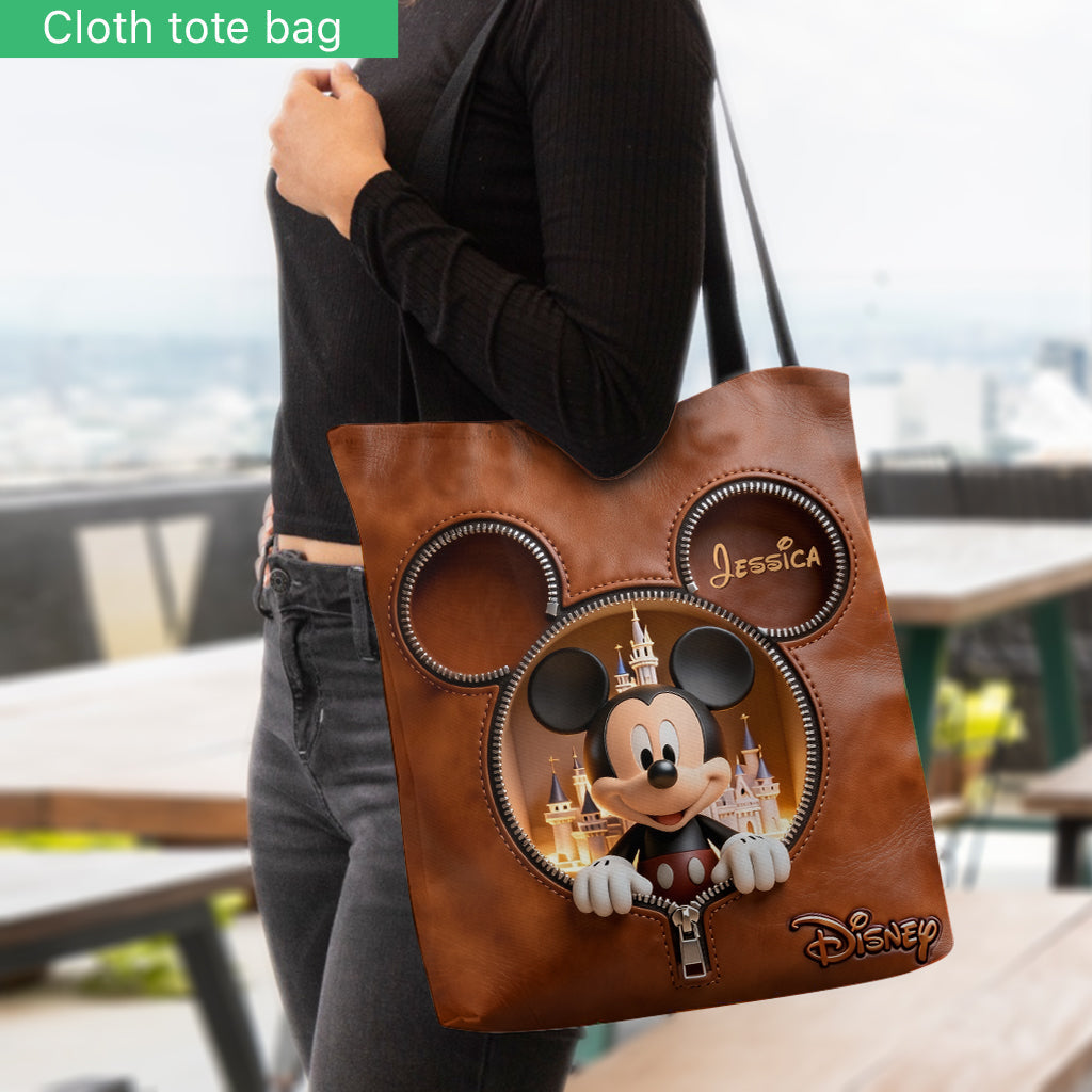 Personalized Mickey Mouse Tote Bag Custom Name Gift for Kids Tote Bag GradoCreations