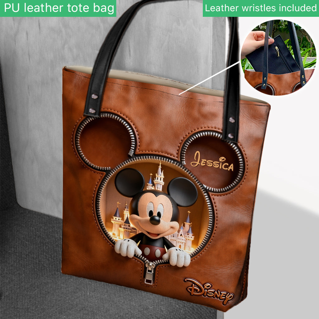 Personalized Mickey Mouse Tote Bag Custom Name Gift for Kids Tote Bag GradoCreations