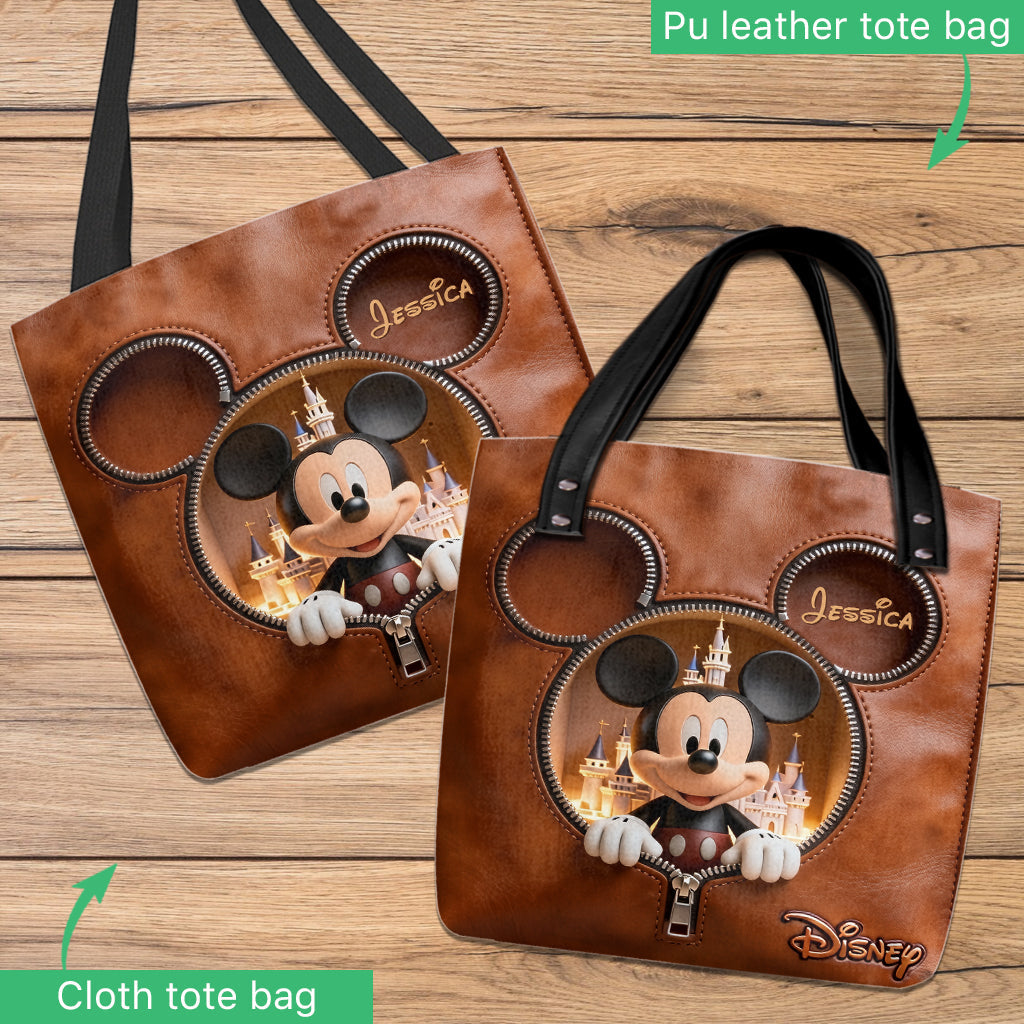 Personalized Mickey Mouse Tote Bag Custom Name Gift for Kids Tote Bag GradoCreations