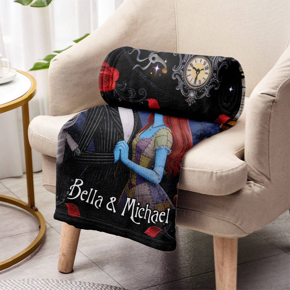 Personalized Nightmare Blanket with Custom Names Romantic Gift for Couples Blanket GradoCreations