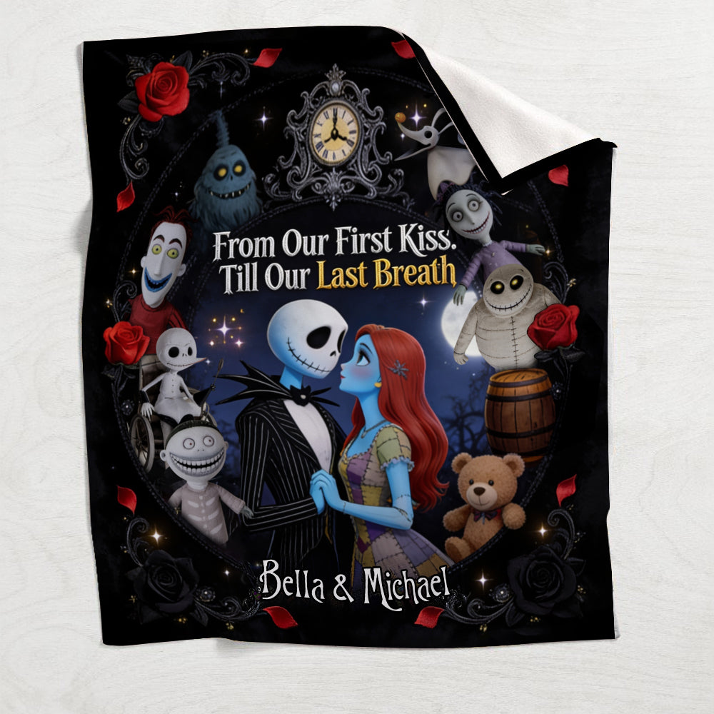 Personalized Nightmare Blanket with Custom Names Romantic Gift for Couples Blanket GradoCreations