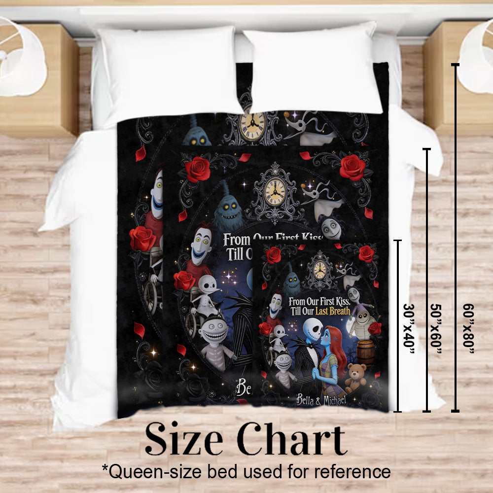Personalized Nightmare Blanket with Custom Names Romantic Gift for Couples Blanket GradoCreations