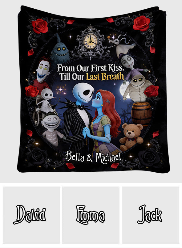 Personalized Nightmare Blanket with Custom Names Romantic Gift for Couples Blanket GradoCreations