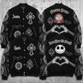 Personalized Black Varsity Jacket Custom Couple Gift Love You To Death Varsity Jacket GradoCreations