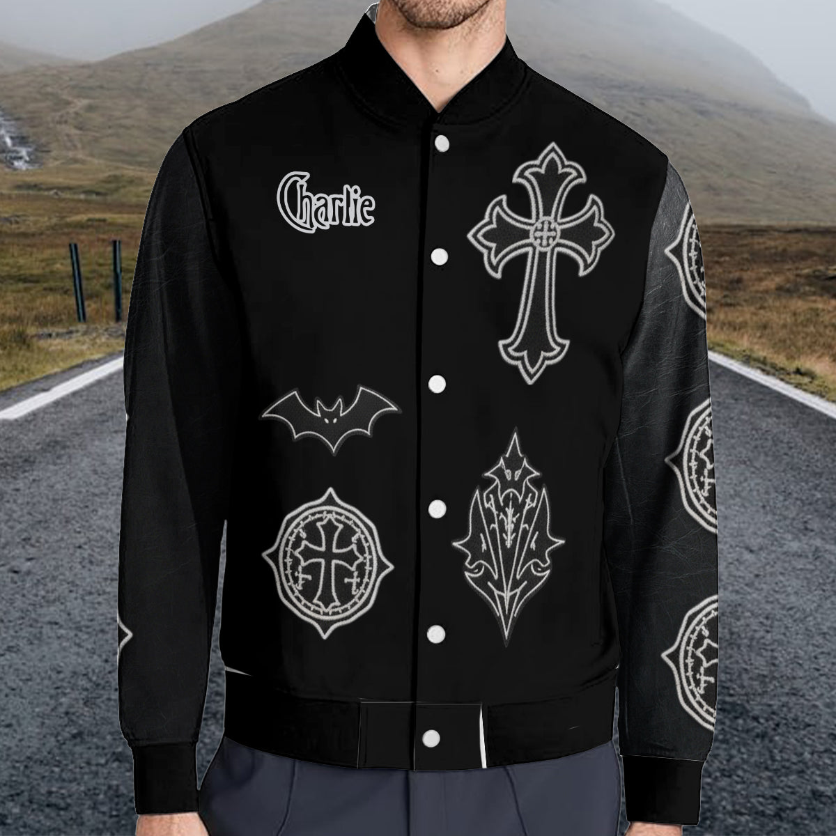 Personalized Black Varsity Jacket Custom Couple Gift Love You To Death Varsity Jacket GradoCreations