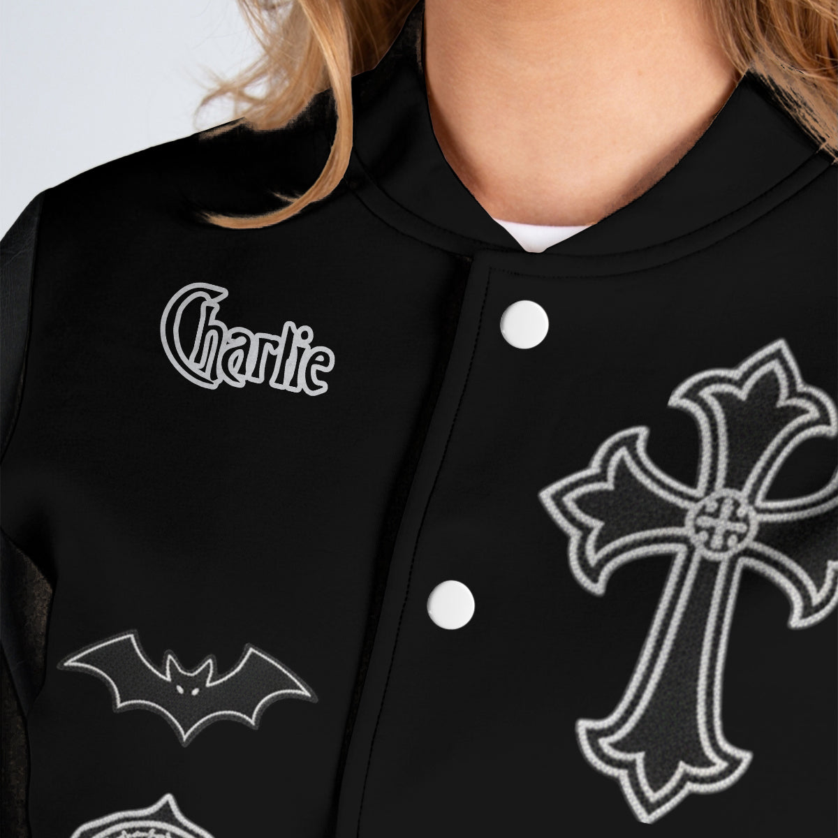 Personalized Black Varsity Jacket Custom Couple Gift Love You To Death Varsity Jacket GradoCreations