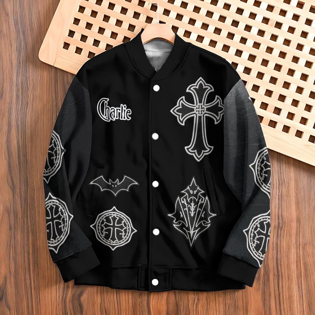 Personalized Black Varsity Jacket Custom Couple Gift Love You To Death Varsity Jacket GradoCreations