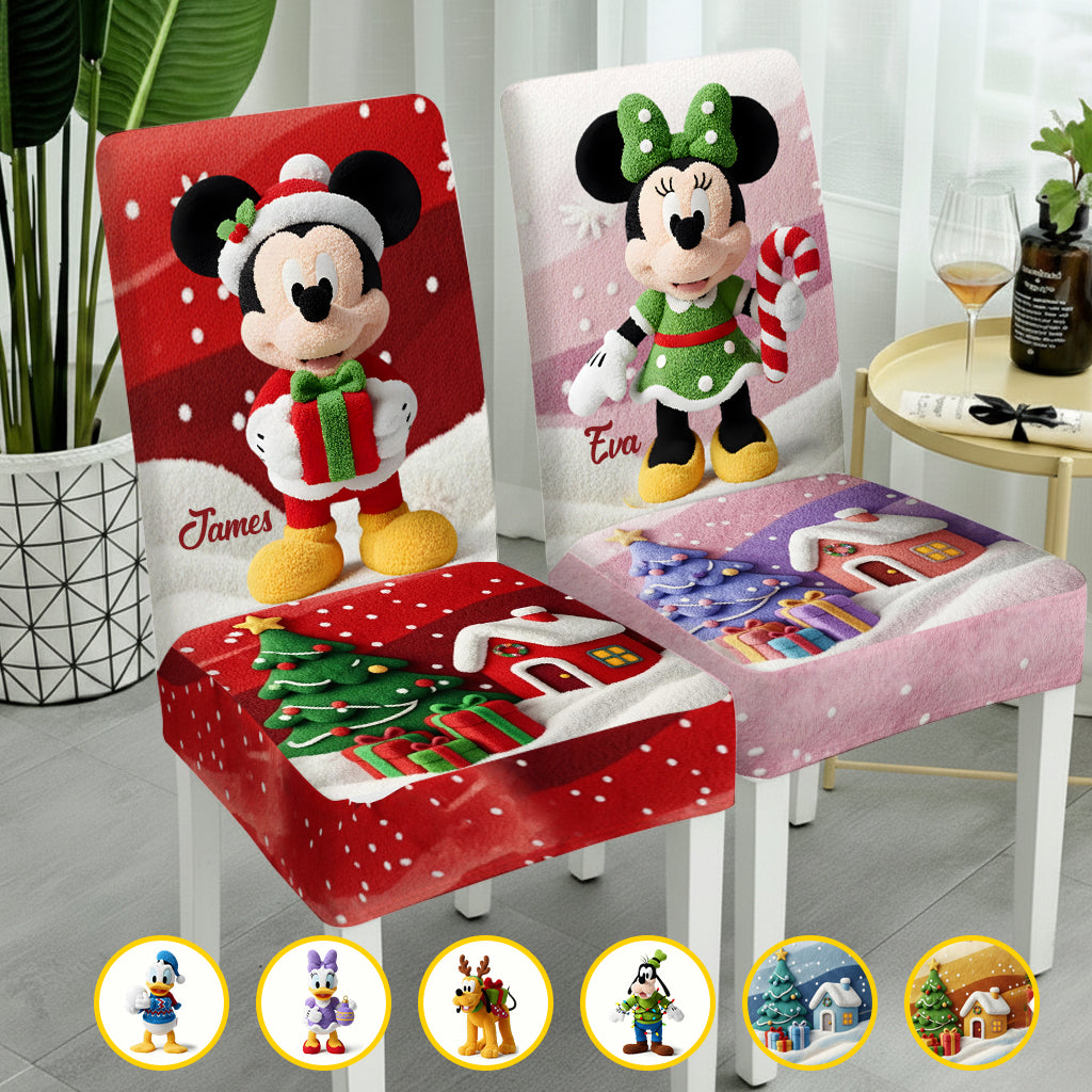 Personalized Disney Mouse Chair Covers Custom Holiday Set Chair Cover Set GradoCreations