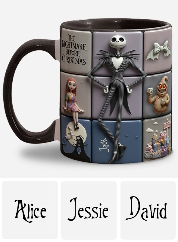 Personalized Nightmare Before Christmas Accent Mug Gift for Kids & Adults Accent Mug GradoCreations
