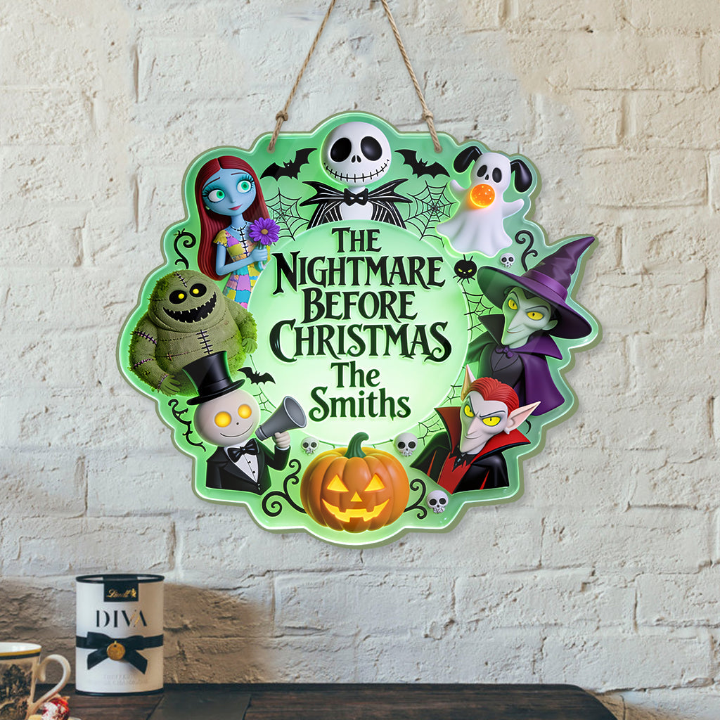 Personalized Luminous Acrylic Sign Spooky Halloween Decor Luminous Acrylic Sign GradoCreations