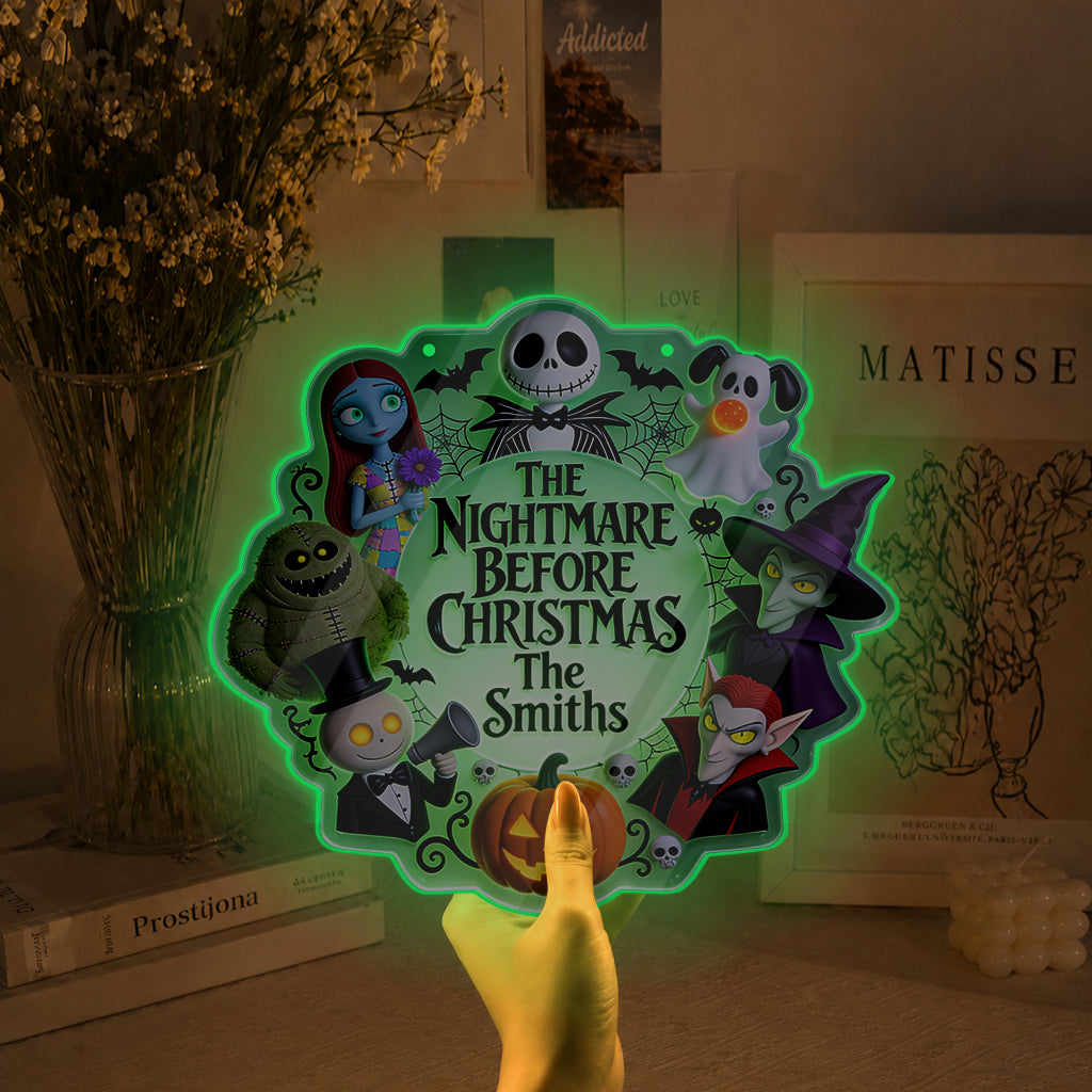 Personalized Luminous Acrylic Sign Spooky Halloween Decor Luminous Acrylic Sign GradoCreations