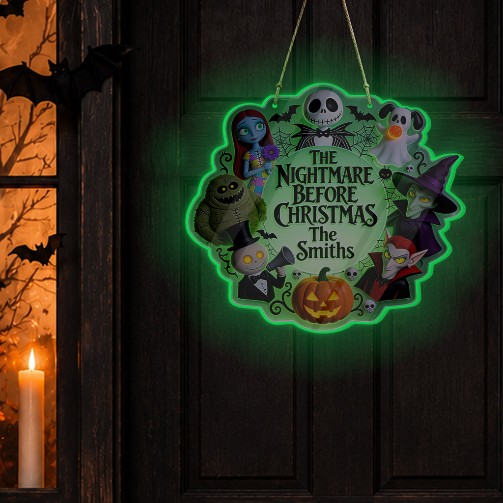 Personalized Luminous Acrylic Sign Spooky Halloween Decor Luminous Acrylic Sign GradoCreations