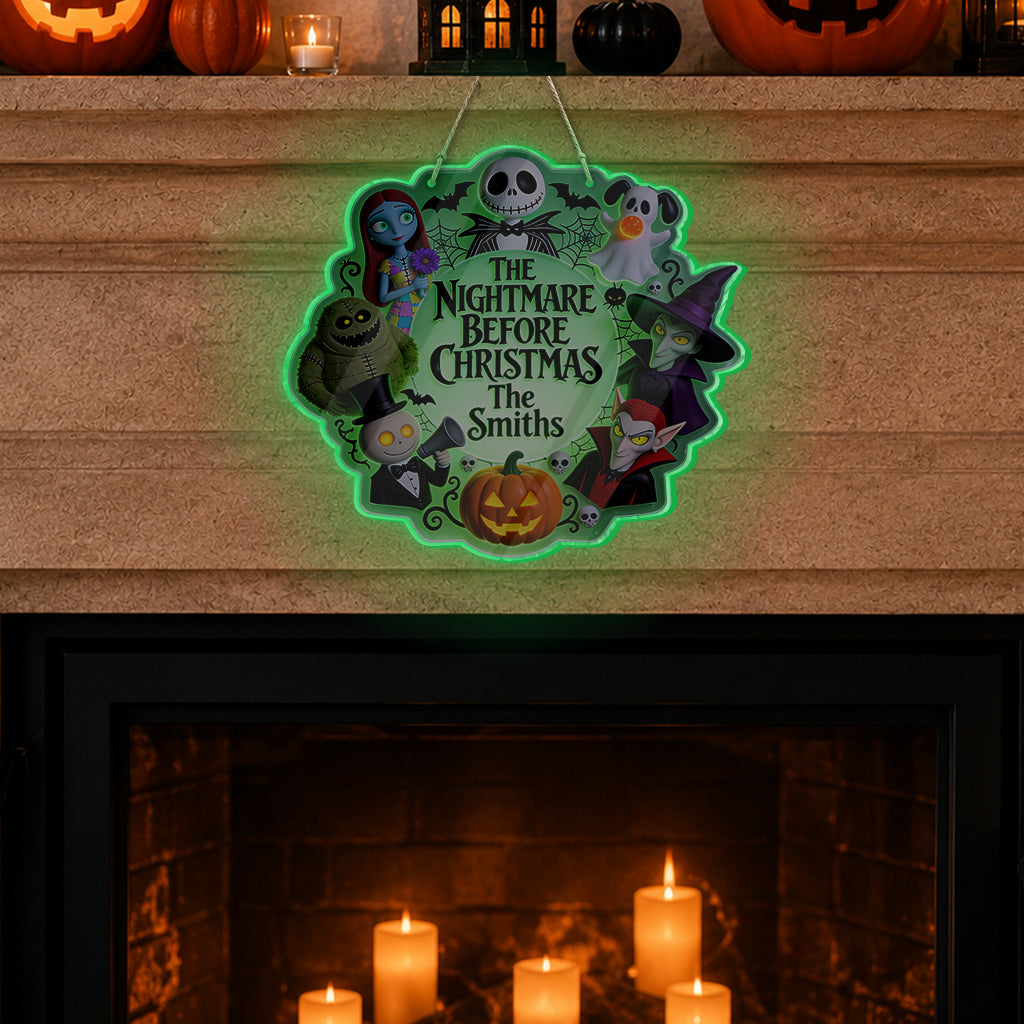 Personalized Luminous Acrylic Sign Spooky Halloween Decor Luminous Acrylic Sign GradoCreations