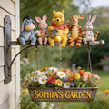 Personalized Wooden Wall Sign with Garden Animals for Home Decor Wooden Wall Mount Sign GradoCreations