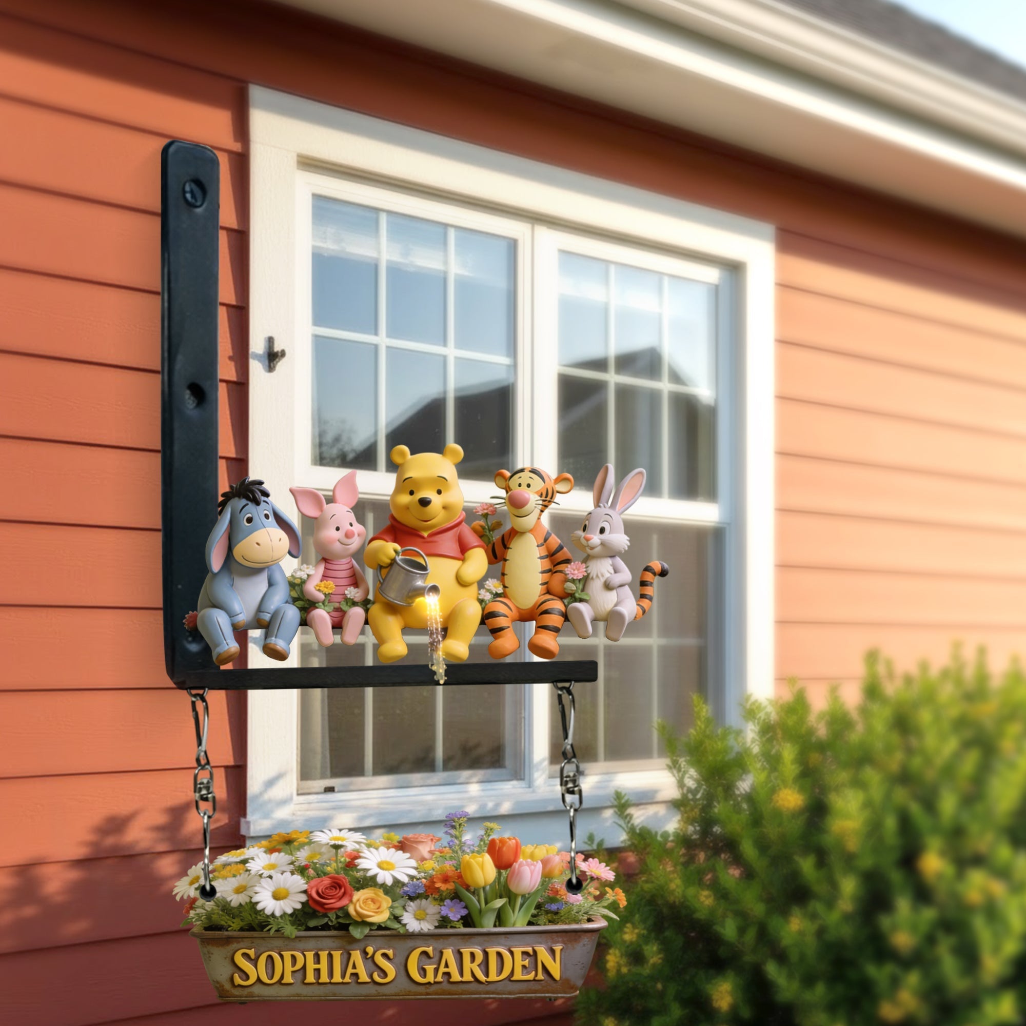 Personalized Wooden Wall Sign with Garden Animals for Home Decor Wooden Wall Mount Sign GradoCreations