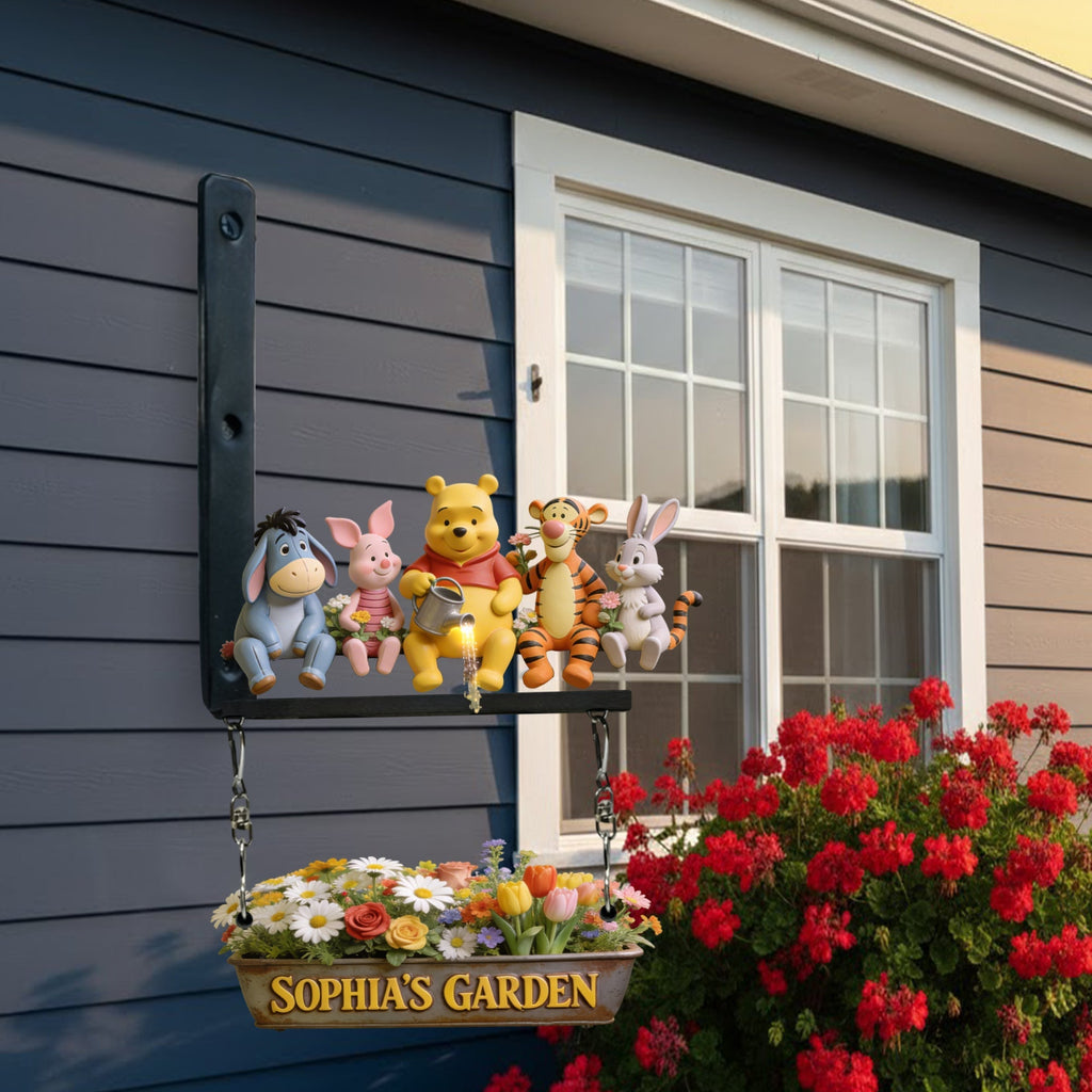Personalized Wooden Wall Sign with Garden Animals for Home Decor Wooden Wall Mount Sign GradoCreations