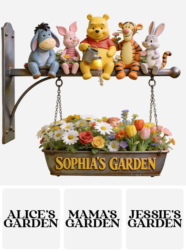Personalized Wooden Wall Sign with Garden Animals for Home Decor Wooden Wall Mount Sign GradoCreations