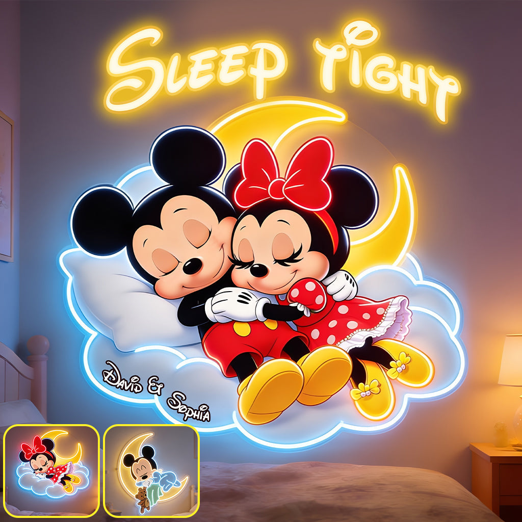 Personalized Cartoon Mouse Neon LED Light Sign for Kids Room Neon LED Light Sign GradoCreations