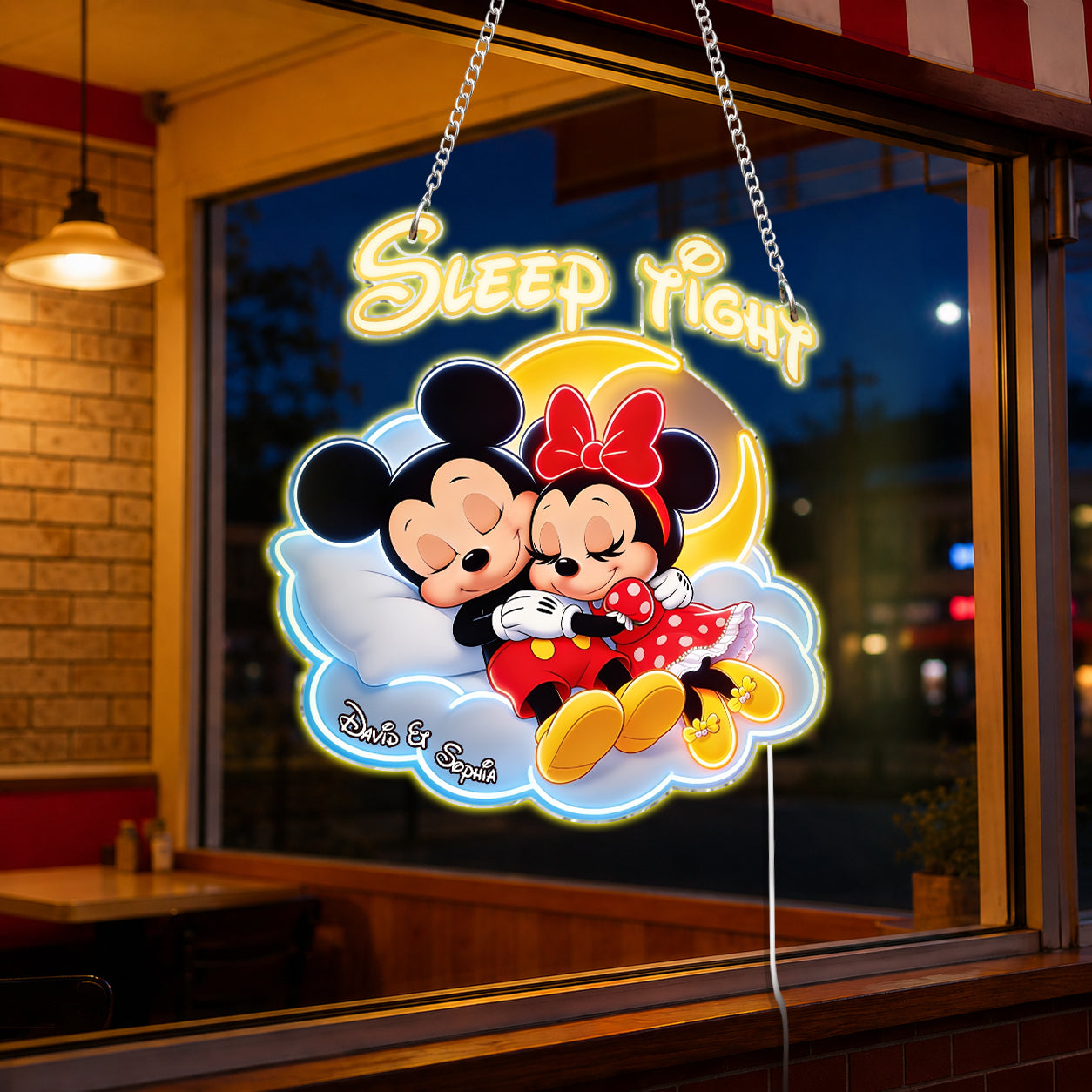 Personalized Cartoon Mouse Neon LED Light Sign for Kids Room Neon LED Light Sign GradoCreations