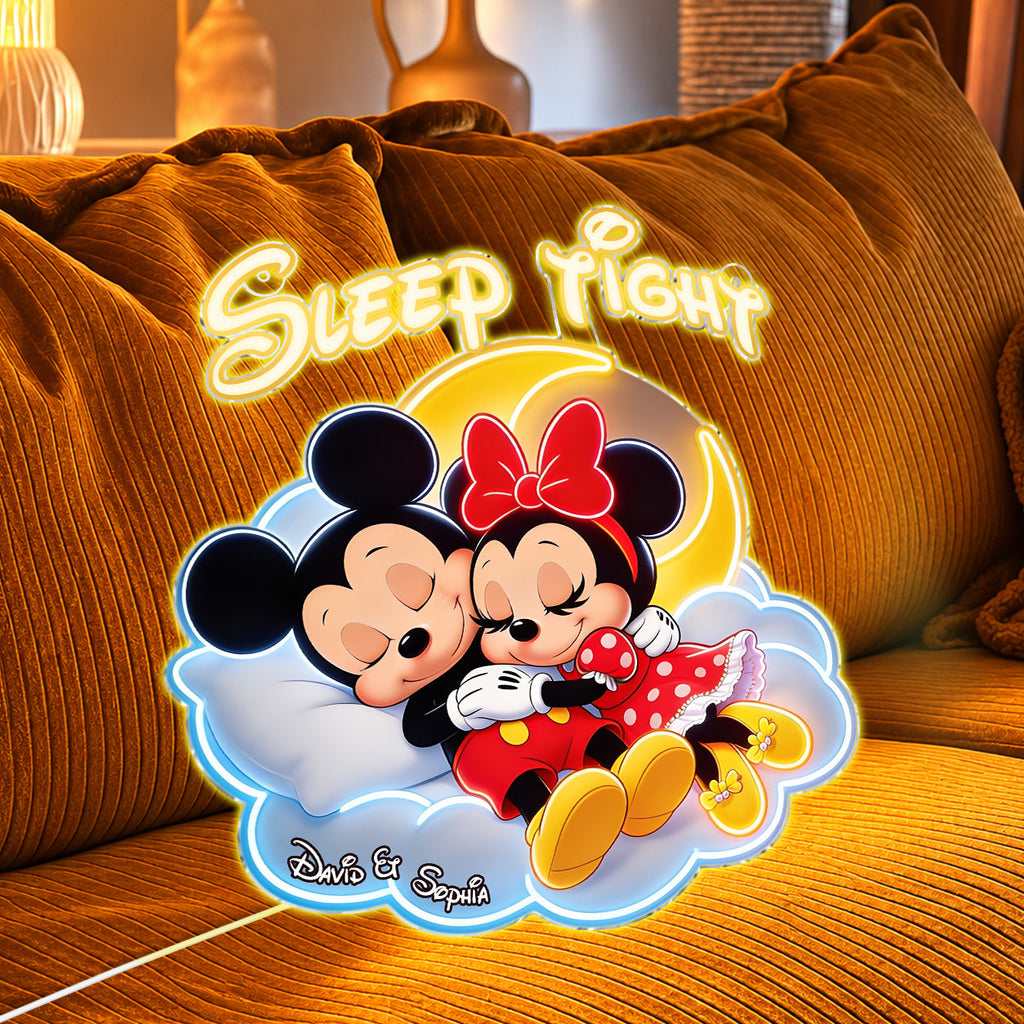 Personalized Cartoon Mouse Neon LED Light Sign for Kids Room Neon LED Light Sign GradoCreations