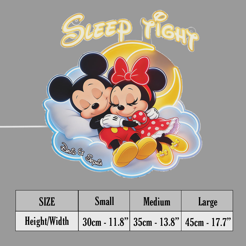 Personalized Cartoon Mouse Neon LED Light Sign for Kids Room Neon LED Light Sign GradoCreations