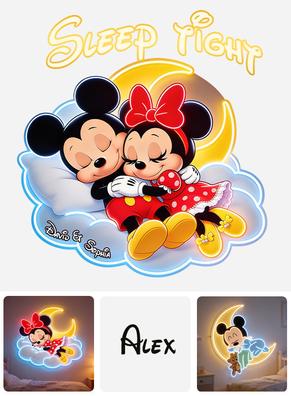 Personalized Cartoon Mouse Neon LED Light Sign for Kids Room Neon LED Light Sign GradoCreations