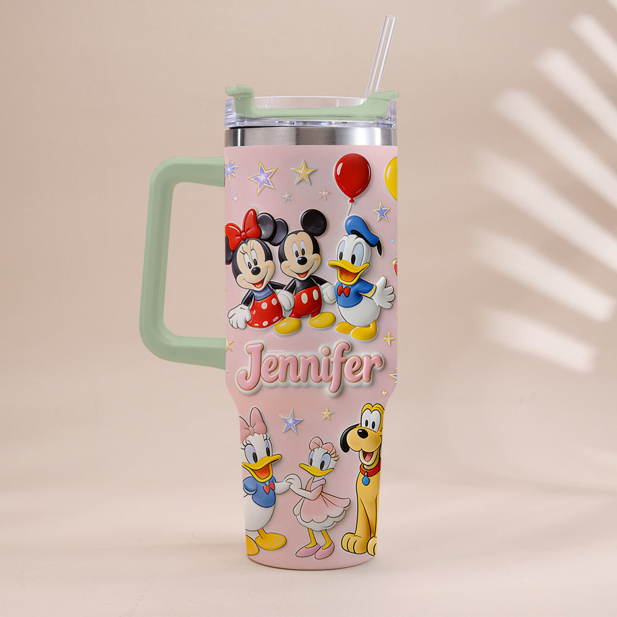 Personalized 3D Mouse Tumbler with Handle Custom Gift for Kids Tumbler With Handle GradoCreations